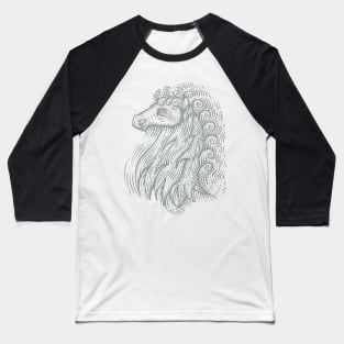 Curly Horse Baseball T-Shirt